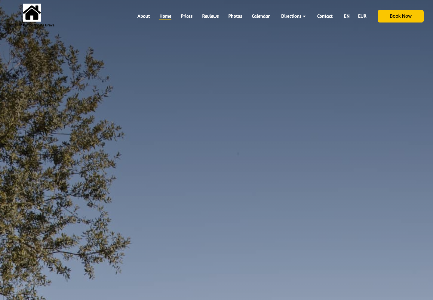 Villa CP, a Costa Brava host website built on Lodgify